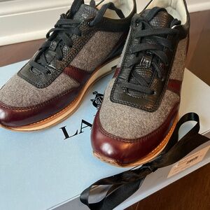Women’s Lanvin Gray, Black & Cordovan Shoe